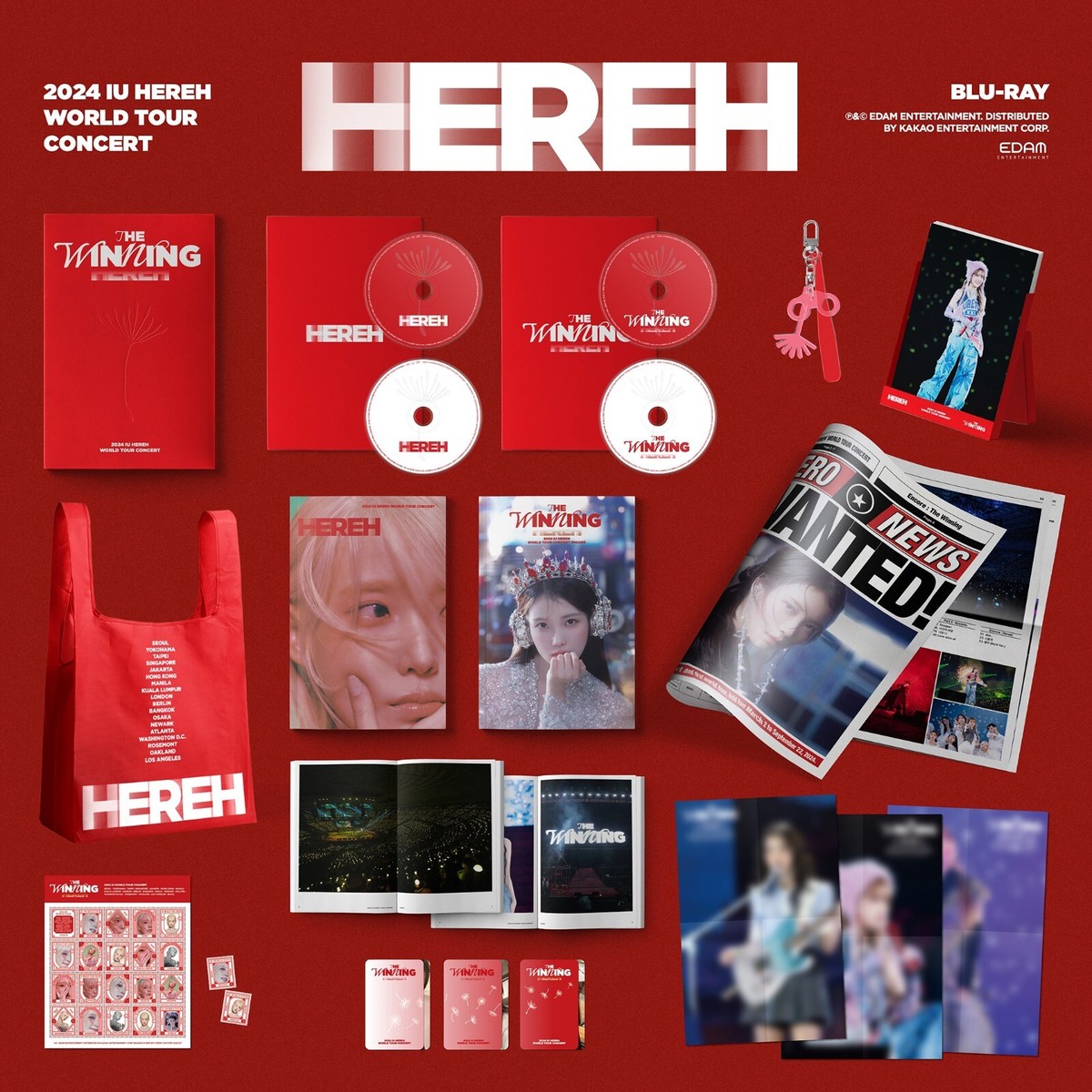 IU 2024 HEREH WORLD TOUR CONCERT BLU-RAY 4Disc+Book+P.Card+