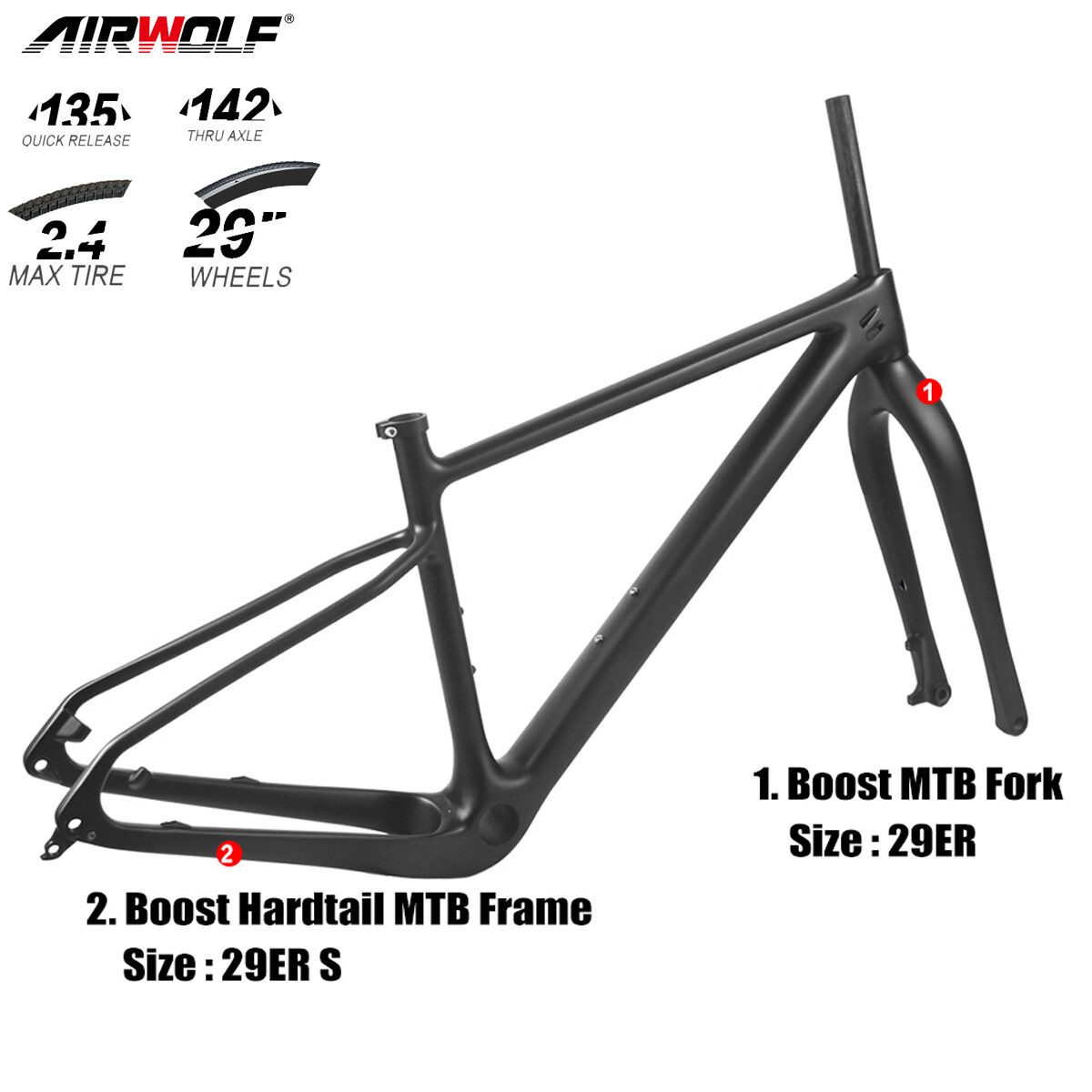 Airwolf Aluminum Mountain Bike Frame Weight Carbon Frame 29