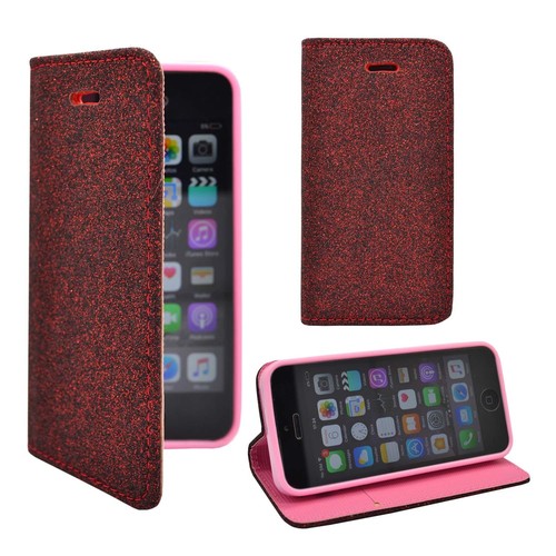 CASE FOR APPLE IPHONE 6 PLUS 6S PLUS GLITTER WALLET VARIOUS COLOURS COVER - Picture 11 of 31