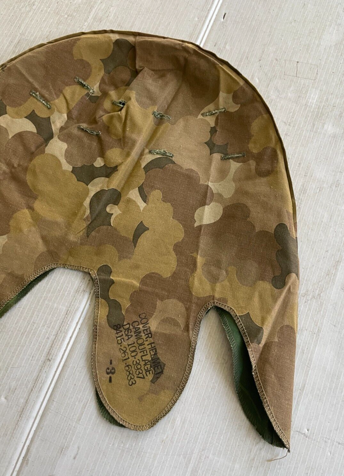 ORIGINAL VIETNAM ERA (EARLY 1966) MITCHELL PATTERN M1 HELMET COVER eBay