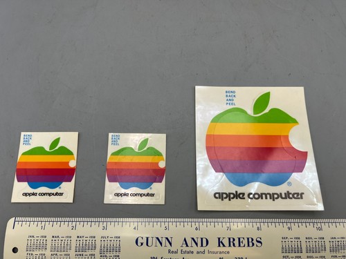 Lot of 3 - Vintage Original Apple Computer Stickers