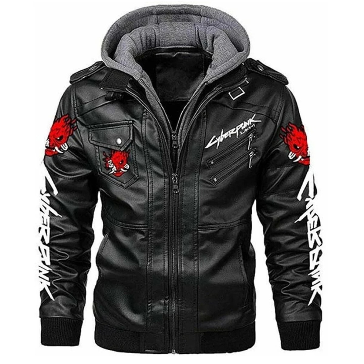 Cyberpunk 2077 Samurai Halloween Black Bomber Real Leather Jacket | eBay Cyberpunk 2077 Samurai Halloween Black Bomber Real Leather Jacket | eBay