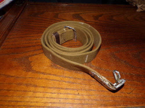 Soviet green OD web sks rifle sling Russian 7.62x39 no markings metal corrosion