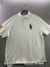 Polo Ralph Lauren Big Pony Shirt Mens SZ 2XB White Preppy Plaid 3 Logo Classic