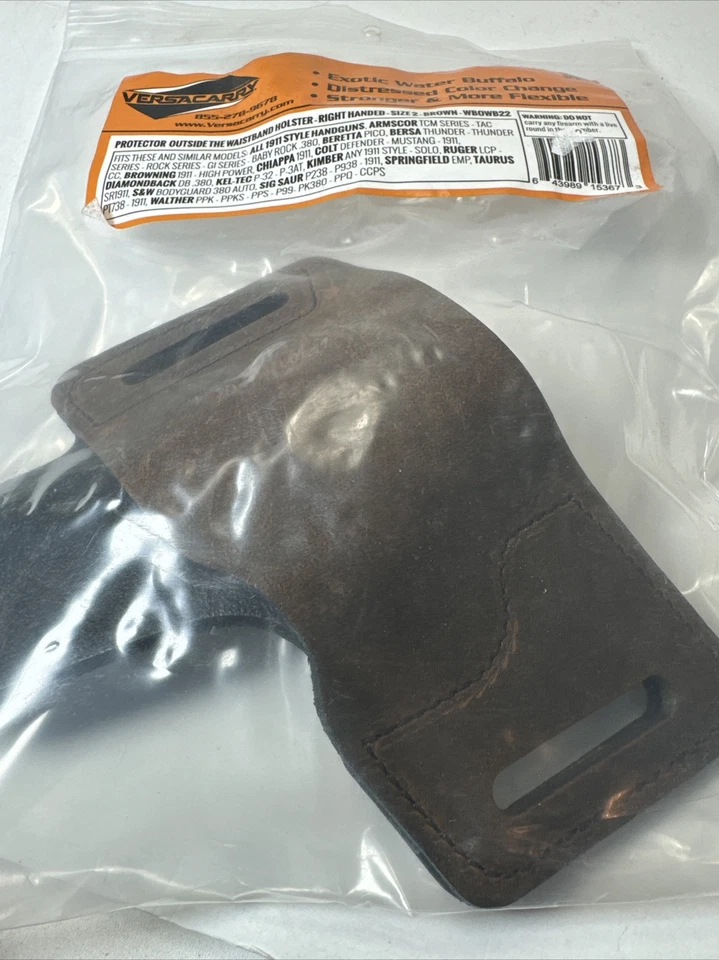 PROTECTOR VERSACARRY S1 BÚHO DERECHO TALLA 2 MARRÓN ENVEJECIDO - SIN USAR Foto 3 de 4