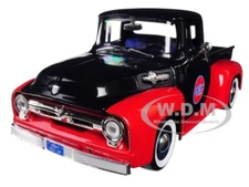 1956 FORD F-100 PICKUP TRUCK "GULF" DARK BLUE & RED 1/24 MODEL BY MOTORMAX 79647