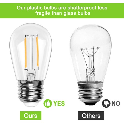 BRIMAX E26 LED Light Bulbs 20W Equivalent S14 Edison Screw Bulb Warm White 2700K - Picture 15 of 18