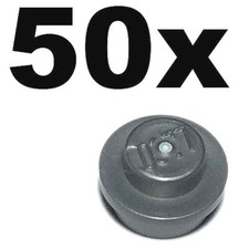 NEW LEGO - PLATES - Round - 1 x 1 - Flat Silver plate x 50 - 1x1 rounded