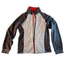 NIKE Jacket Zip, Size 7L Gray Red 6-7 YRS Kids Activewear, Sportswear