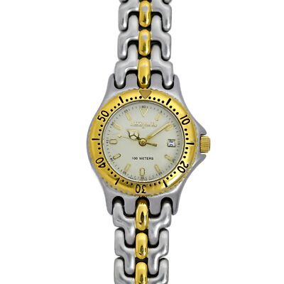 Wittnauer Vintage Ladies Divers Two Tone Gold Plated 1990s Swiss