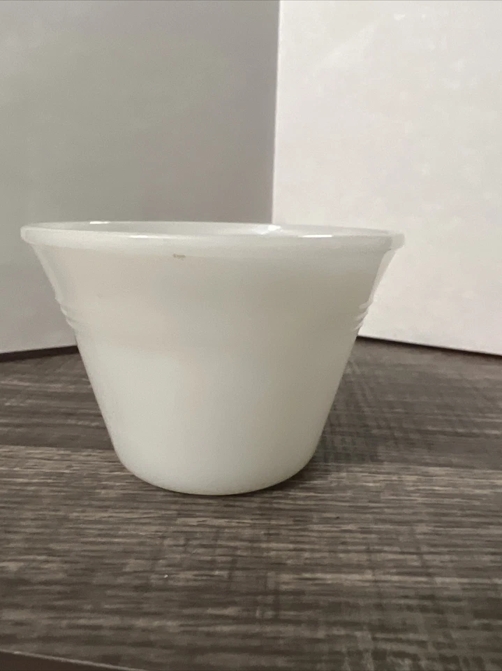 Taza de natillas de vidrio de leche blanca indopal indonesia rosa floral vintage clásica Foto 4 de 4