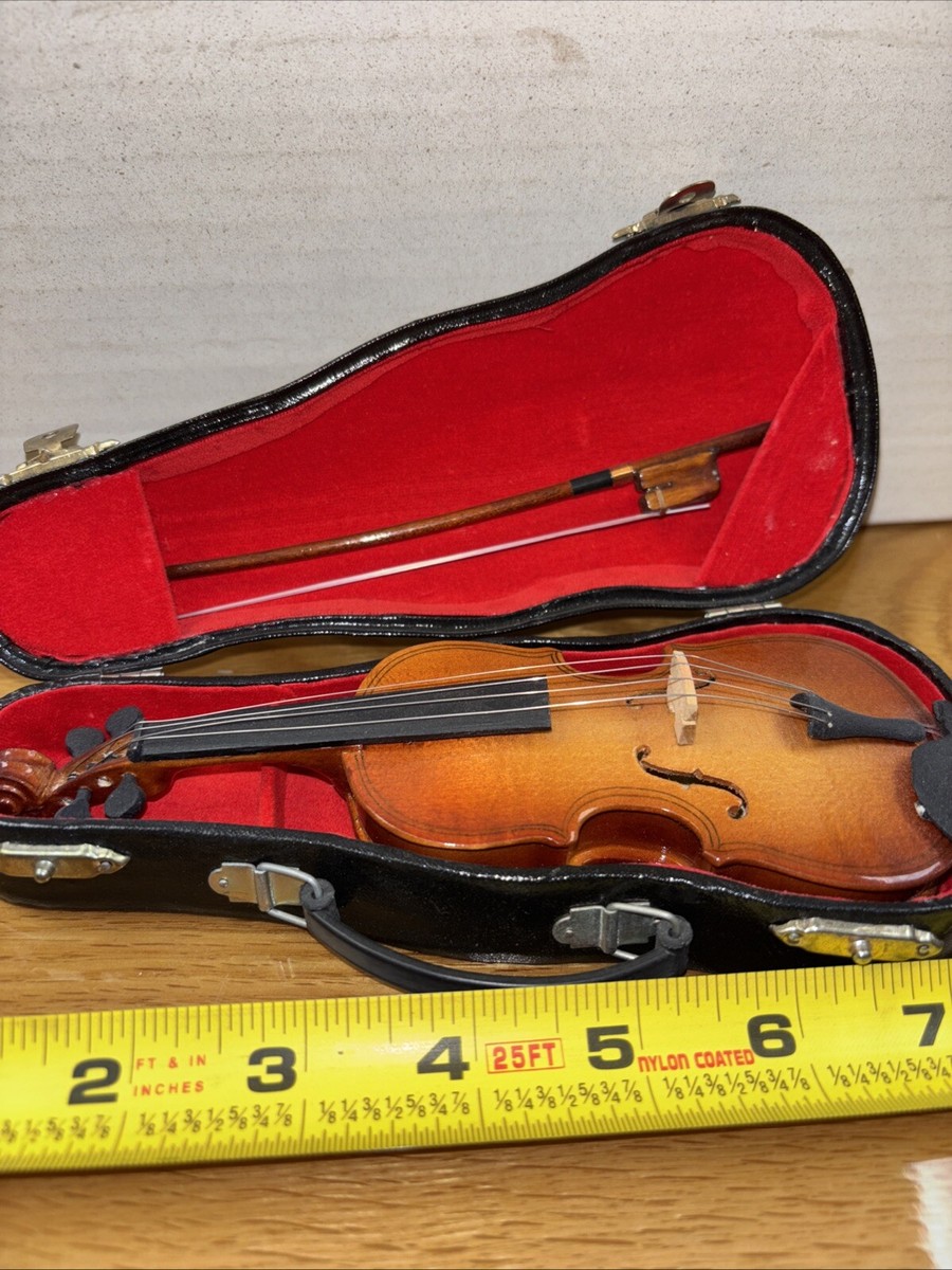 Vintage Miniature Voilin With Case & Bow 8” X1 | eBay