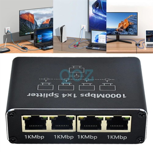 RJ45 Splitter Ethernet Adapter Cable Gigabit Network RJ45 Connector 1 in 3 Out - Picture 5 of 12