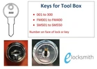 Key cut to your key code number to Suit Sidchrome Tool Box Suits  FREE POST