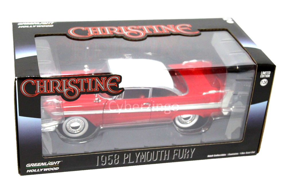 Christine 1958 Plymouth Fury Clear Windows Version Greenlight 1:24 BRAND NEW