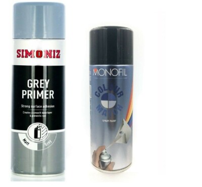 400ml Sprühfarbe & 500ml Primer Aerosole für SAAB Autos + Van LACKCODE AUSWÄHLEN