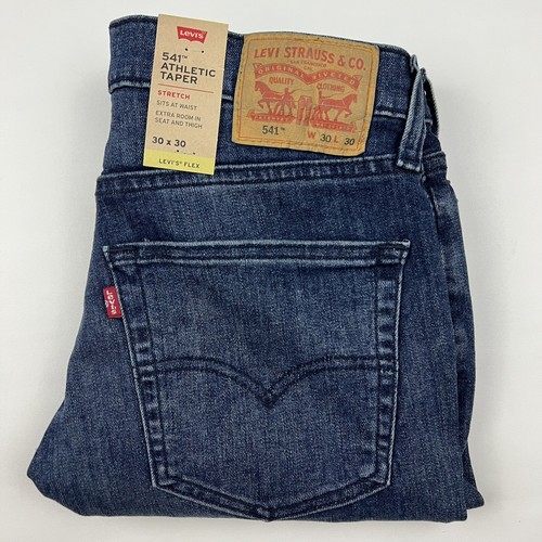 Levi's Flex Jeans 541 sportlich schmal zulaufend Stretch dunkle Waschung Herren 30 x 30 neu mit Etikett - Bild 9 von 9