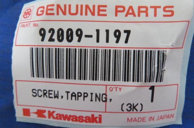 NOS Kawasaki # 92009-1197 SCREW KX80 KX100 ZX1200 KLE650