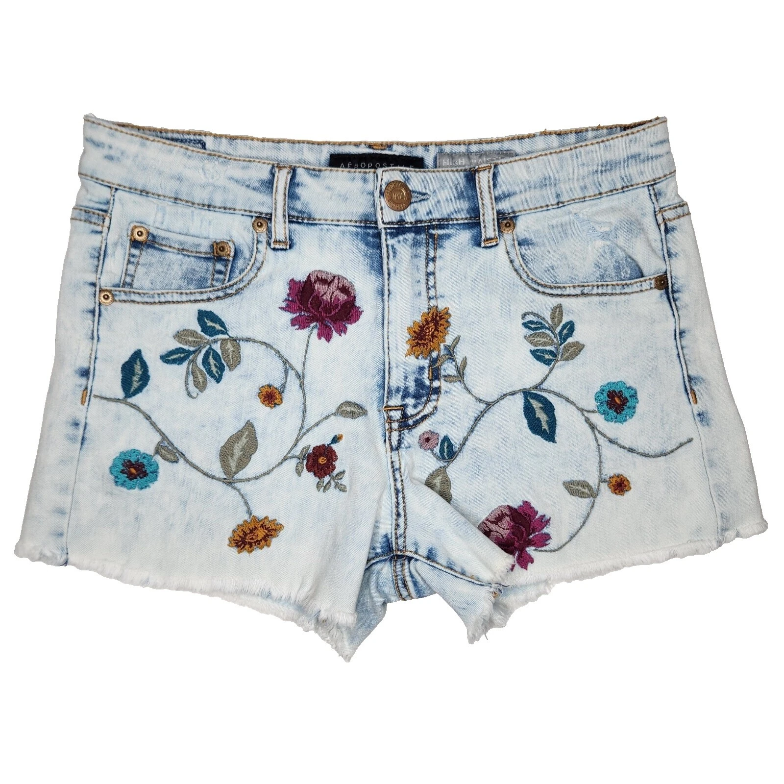 Aéropostale 混棉花卉短裤女