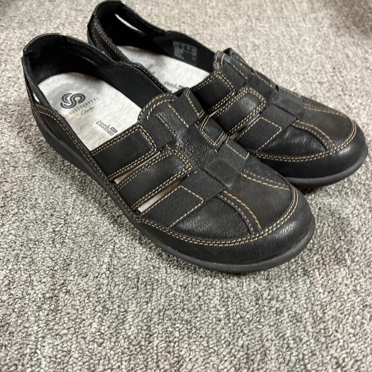 Clarks sillian stork black top