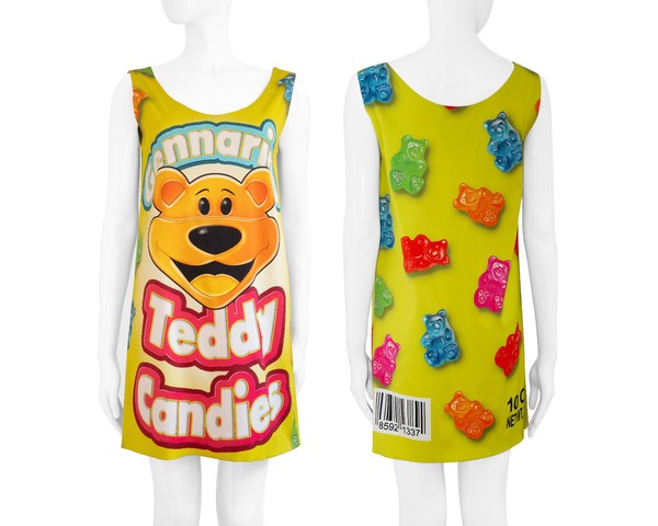 Moschino Couture Ready-to-Wear Mini Dress Spring 2015 teddy candies