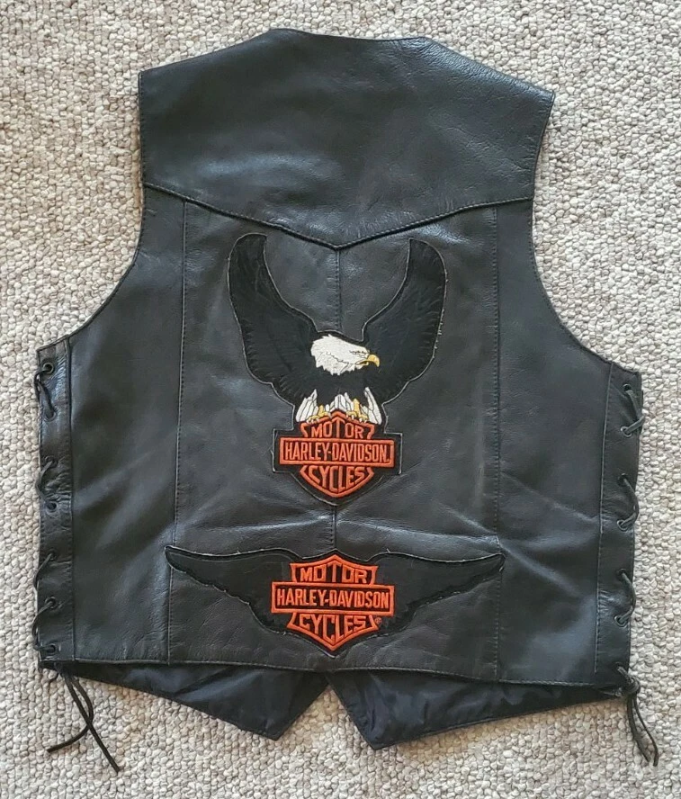 Vintage Harley Davidson Motorcycle Patch & Pin Lot Leather Vest Sturgis Chevy  - Image 3 of 4
