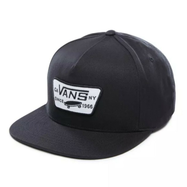 Cappello Vans Cap Full Patch Logo Visiera rigida piatta Snapback regolabile  Nero | Acquisti Online su eBay