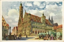Old postcard postcard Rothenburg City Hall GERMANY (1074739)
