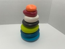 B. toys by Battat B. Toys – Stacking Rings – Textured Ring Stacker Educational