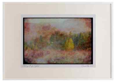Quebec Rustic 262079 Nebel am See, Laurentians Aquarell Bilderrahmen