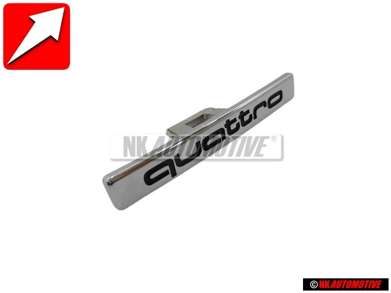 Original Audi QUATTRO Front Grill Badge Emblem Chrome - 8K9853736 