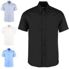 Mens Short Sleeve Oxford Formal Shirt Size S to 3XL - BUSNIESS & CASUAL SHIRT