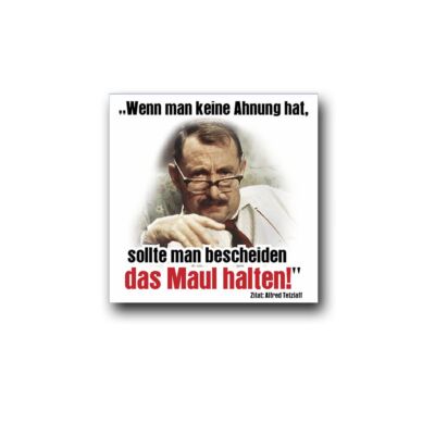 Sticker/Decal Alfred Tetzlaff Shut Up Cult Series 7x7cm A2034