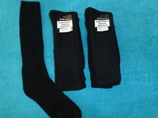 Mens Extra Large USA MADE Black Crew Socks 6 Pair Fit Men Shoe 12-15 1st Quality