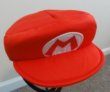 KIDS RED SUPER MARIO COSTUME HAT ONE-SIZE