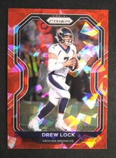 2020 PANINI PRIZM Drew Lock Red Cracked Ice #113