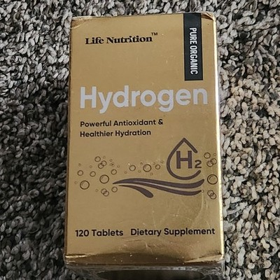 Life Nutrition Pure Organic Hydrogen Antioxidant Tablets NEW Exp. 7/2027