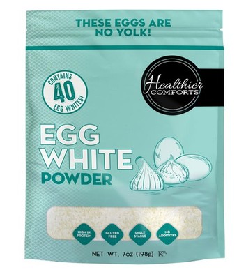 Healthier Comforts Egg White Protein Powder | Pure Dried Whites, 7 Ounce 