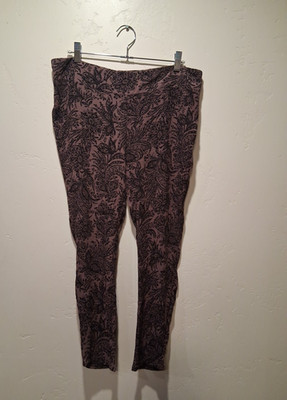 O'Neill Purple Black Joggers Beach Lounge Pants Hippie Granola Girl Surfer Sz XL