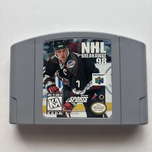 NHL Breakaway 98 Nintendo 64 N64 Authentic Cleaned Tested Retro Hockey Game