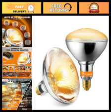 "2-Pack Infrared Food Heat Lamp Bulbs, E26 R40 250W 110V, Even Heating, ETL List