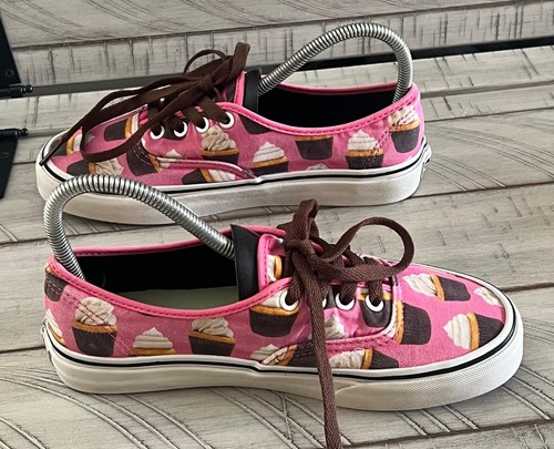 VANS PINK CUPCAKE CANVAS SHOES WOMEN'S SIZE 7.5/MEN'S SIZE 6 - Picture 1 of 9