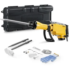 Demolition Jack Hammer Concrete Breaker 2200W Electric Hammer 2 Chisel Bit