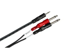Hosa CMP-153 Stereo Breakout Cable - 3.5mm TRS Male to Left and Right 1/4-inch