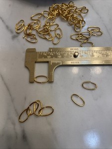 144 Vintage Gold Over Brass 12x8mm Open Jump Rings 