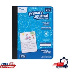 Soft Cover Composition Notebook for Kids, 100 Double-Sided Pages, Grades K-2
