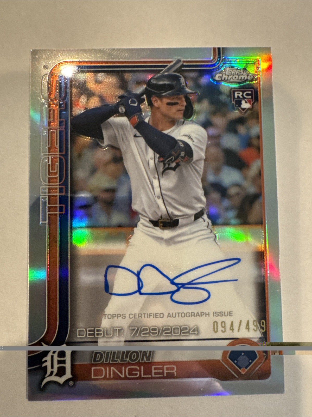 2025 Topps Chrome - Rookie Autographs Dillon Dingler #RA-DD Refractor /499