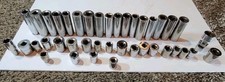 Craftsman -38 Drive Socket Lot-40 Sockets Tall Short-12 Point Std Metric Craftsman -38 Drive Socket Lot-40 Sockets Tall Short-12 Point Std Metric
