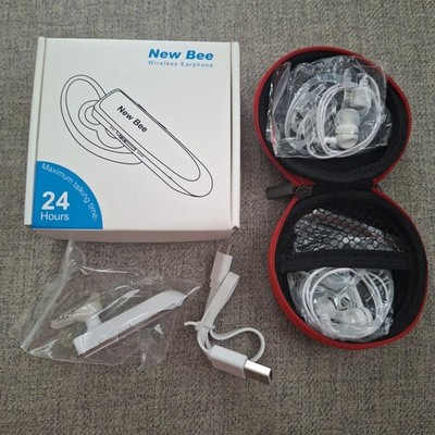 Open Box New Bee Wireless Earphone LC-B41 Handsfree Earbud Single In-Ear Piece