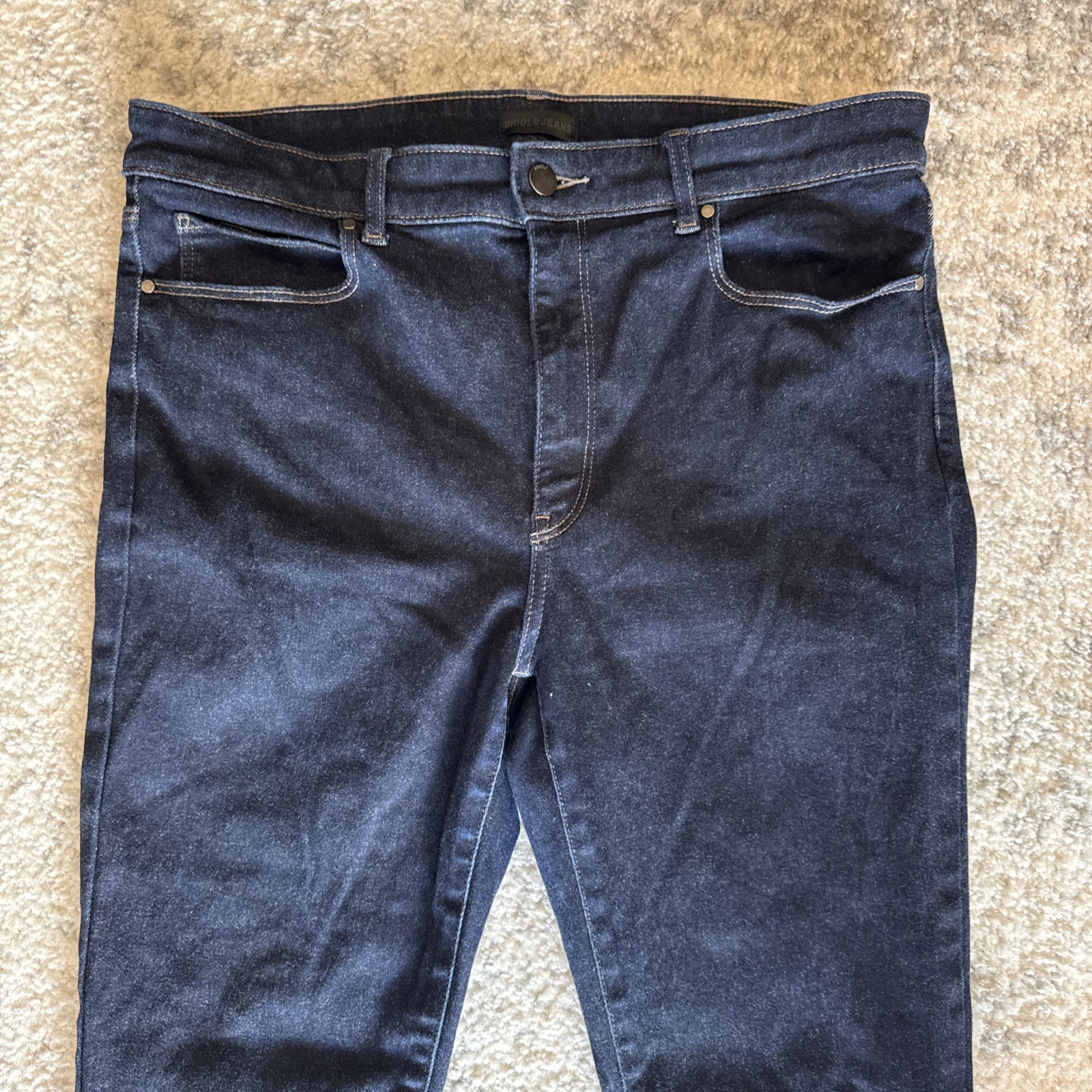 Uniqlo Jeans Blue High Rise Skinny Tapered Ultra Stretch Denim | Men's 32Wx31L thumbnail 2